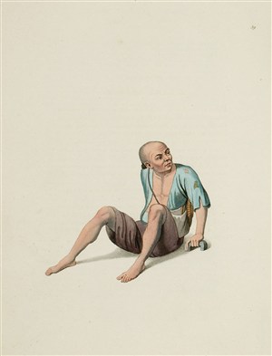 古代人物贫穷的乞丐生活绘画图片