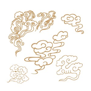 祥云图案传统中国风图案云纹矢量素材