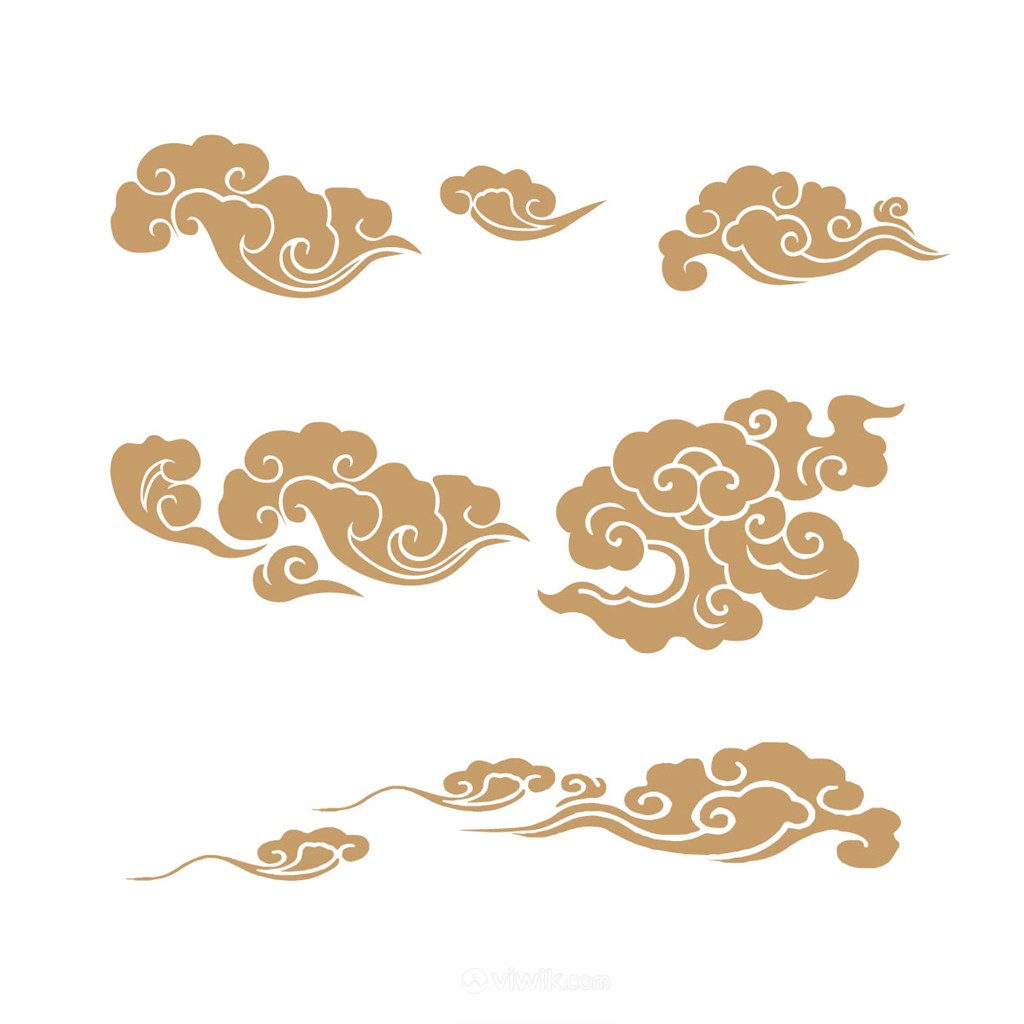 中式传统吉祥图案矢量云纹素材