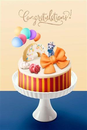 美味奶油蛋糕生日快乐节日海报模板