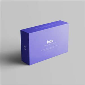 长方形纸盒包装设计贴图样机