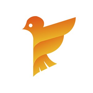 漸變鳥標志圖標服裝矢量logo素材