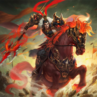 古代项羽武将骑马战驹战场绘画图片