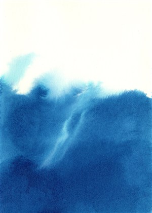 水彩深蓝色墨迹背景素材图片