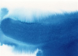 宣纸上的水墨深蓝色颜料水彩墨迹背景素材图片