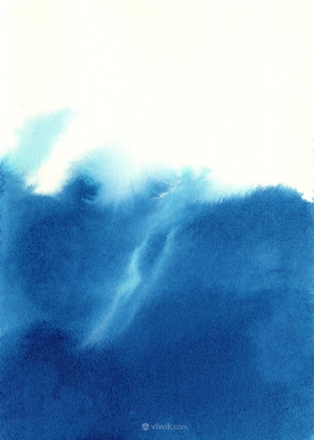 水彩深蓝色墨迹背景素材图片