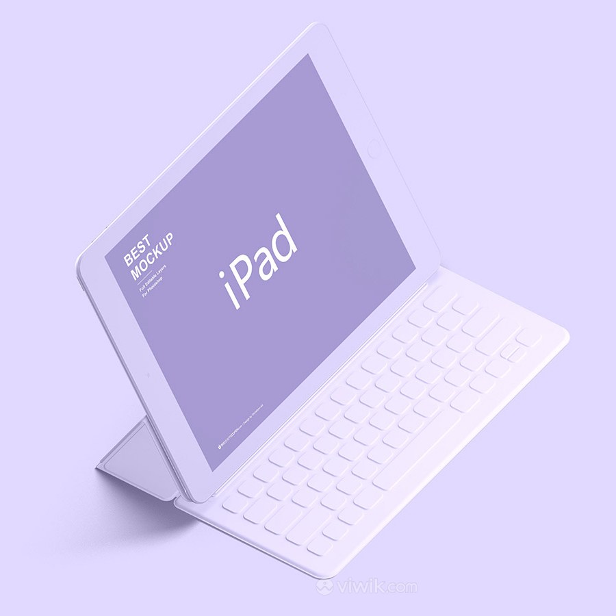 带键盘的炫彩苹果ipad样机