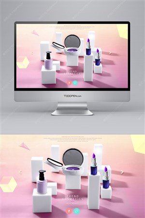 韩国彩妆美容网站模板素材