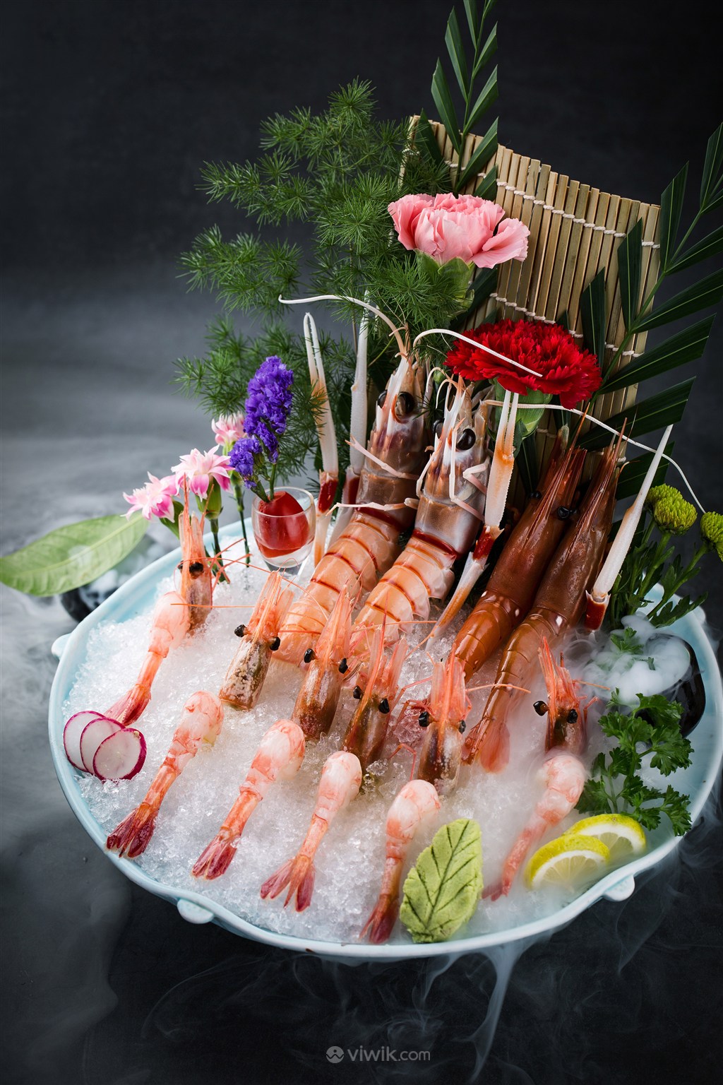 高清日本料理基围虾冷盘美食图片