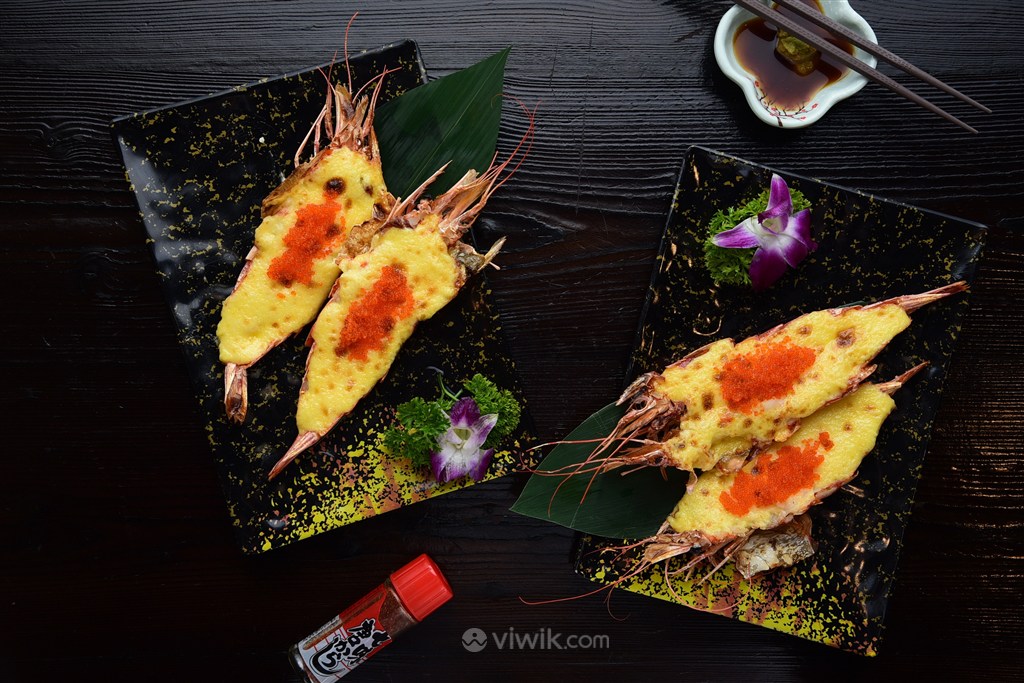高清日本料理基围虾天妇罗美食图片