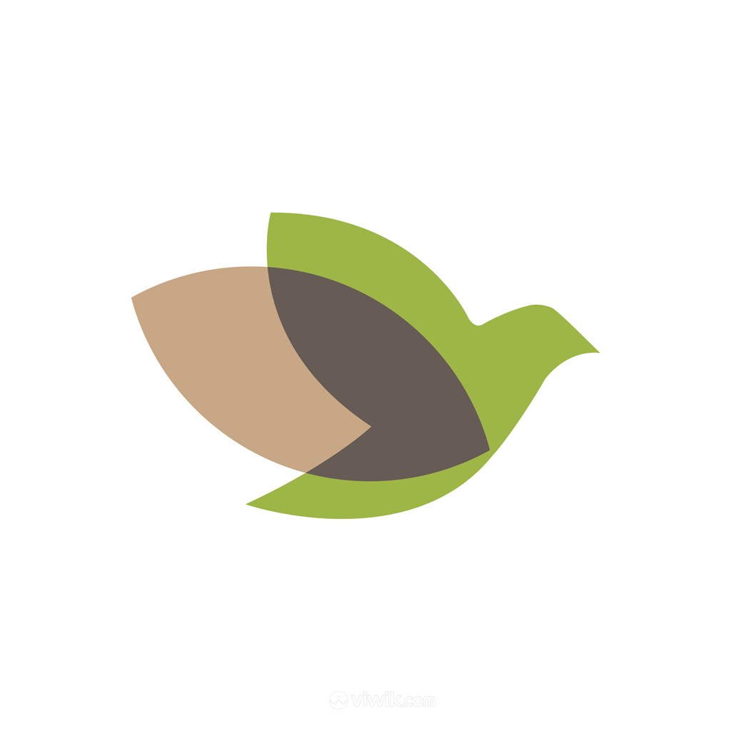 鸟树叶标志图标矢量logo设计素材