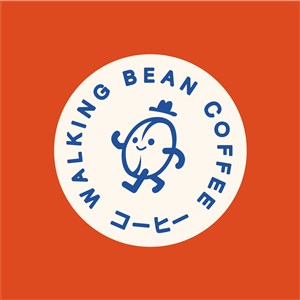 戴帽子的咖啡豆標志圖標咖啡店矢量logo素材