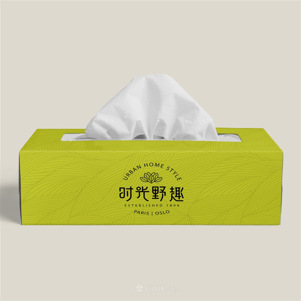 中式餐厅VI餐巾纸盒贴图样机