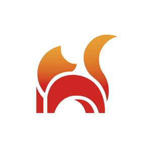 漸變狐貍標志圖標設計傳媒矢量logo素材