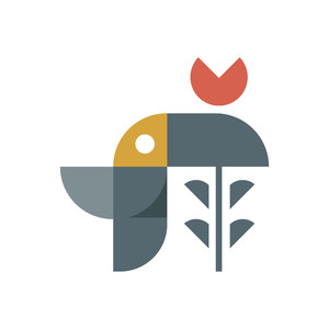鸟花标志图标公司logo素材