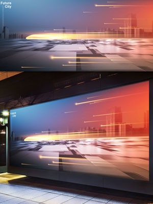 城市高速发展高铁科技海报模板