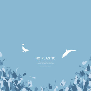 海豚塑料环保插画矢量素材