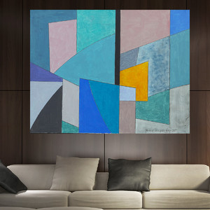 戈兰·奥古斯顿曲线抽象色块现代装饰画