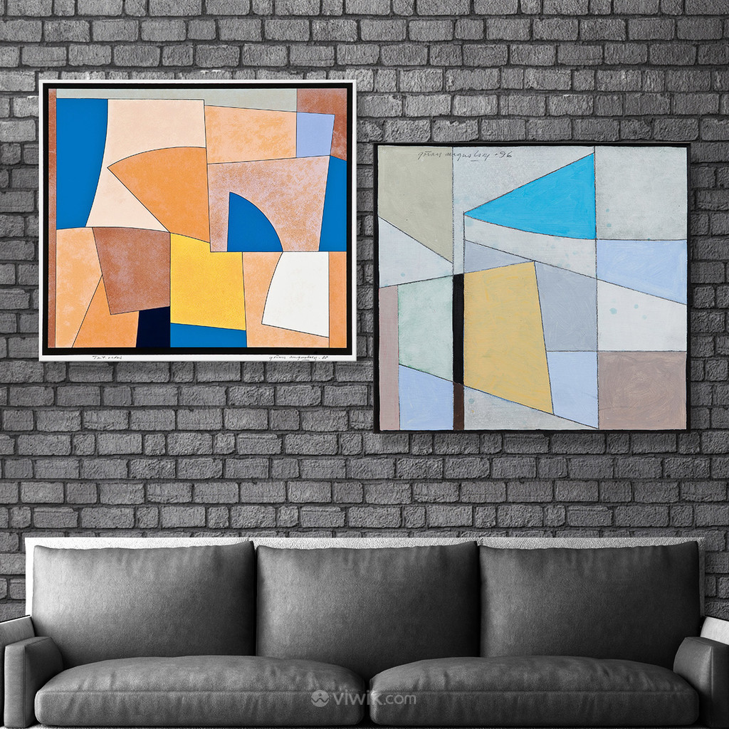 戈蘭·奧古斯頓雙幅抽象現代簡約風裝飾畫