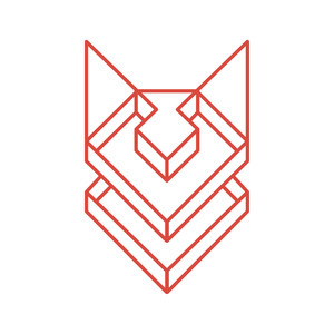 线条抽象狐狸标志图标矢量logo素材