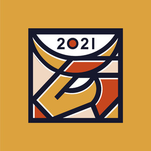 彩色牛标志图标2012矢量logo素材