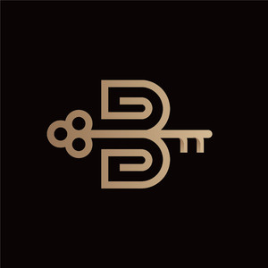 钥匙字母B标志图标公司logo素材