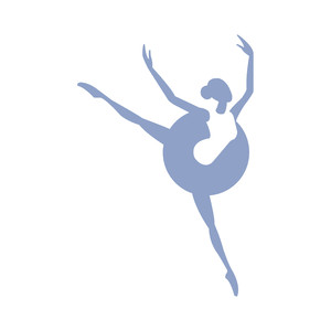 跳舞的女人标志图标教育培训logo素材