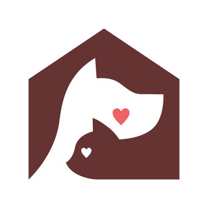 房子爱心猫狗标志图标矢量logo素材