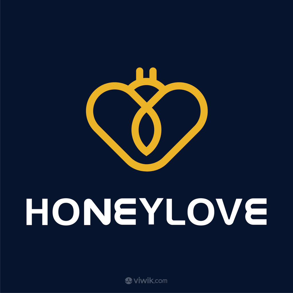 昆虫蜜蜂标志图标矢量logo素材