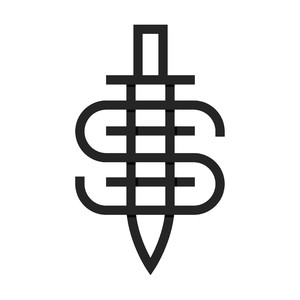 抽象线条剑标志图标矢量logo素材
