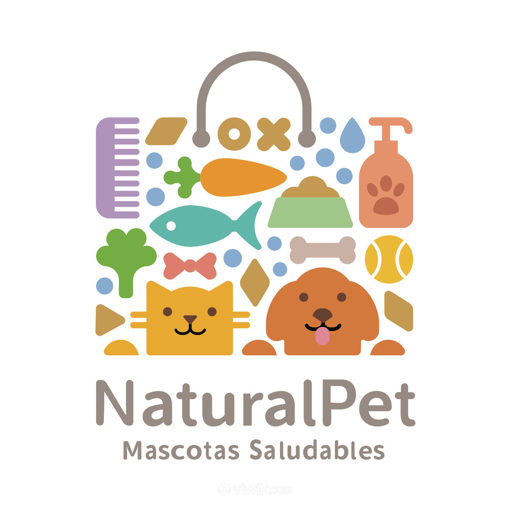 手提袋猫狗宠物用品标志图标矢量logo素材