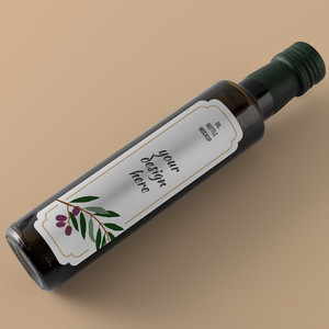 避光密封瓶橄榄油包装贴图样机