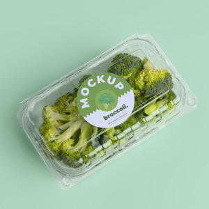 果蔬食品保鮮盒西藍花包裝貼圖樣機