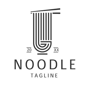 面条碗筷标志图标餐饮食品logo素材