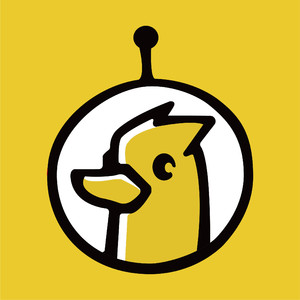 卡通動物鴨子標志圖標矢量logo素材