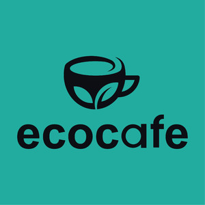 咖啡杯樹葉標志圖標矢量logo素材