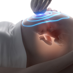 医院检测胎儿发育孕妇人体器官图片素材