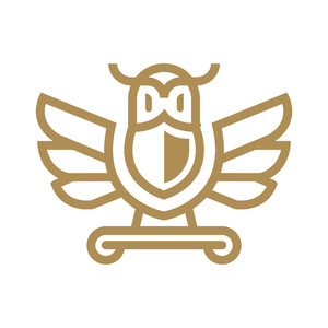 貓頭鷹盾牌標志圖標矢量logo素材