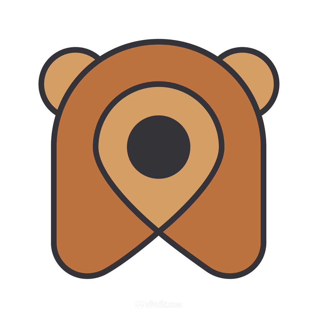 卡通熊标志图标矢量公司logo素材