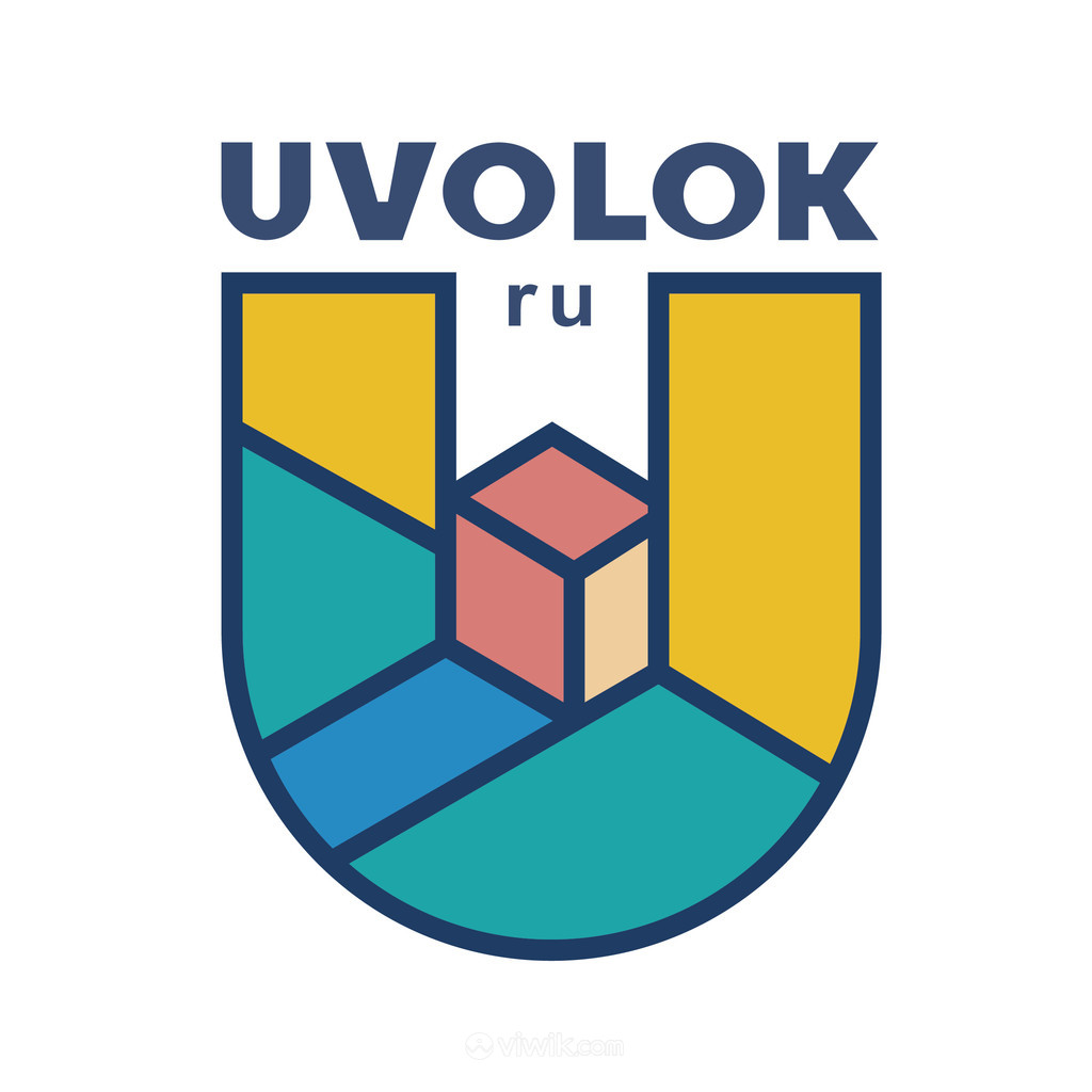 色块字母U标志图标公司logo素材