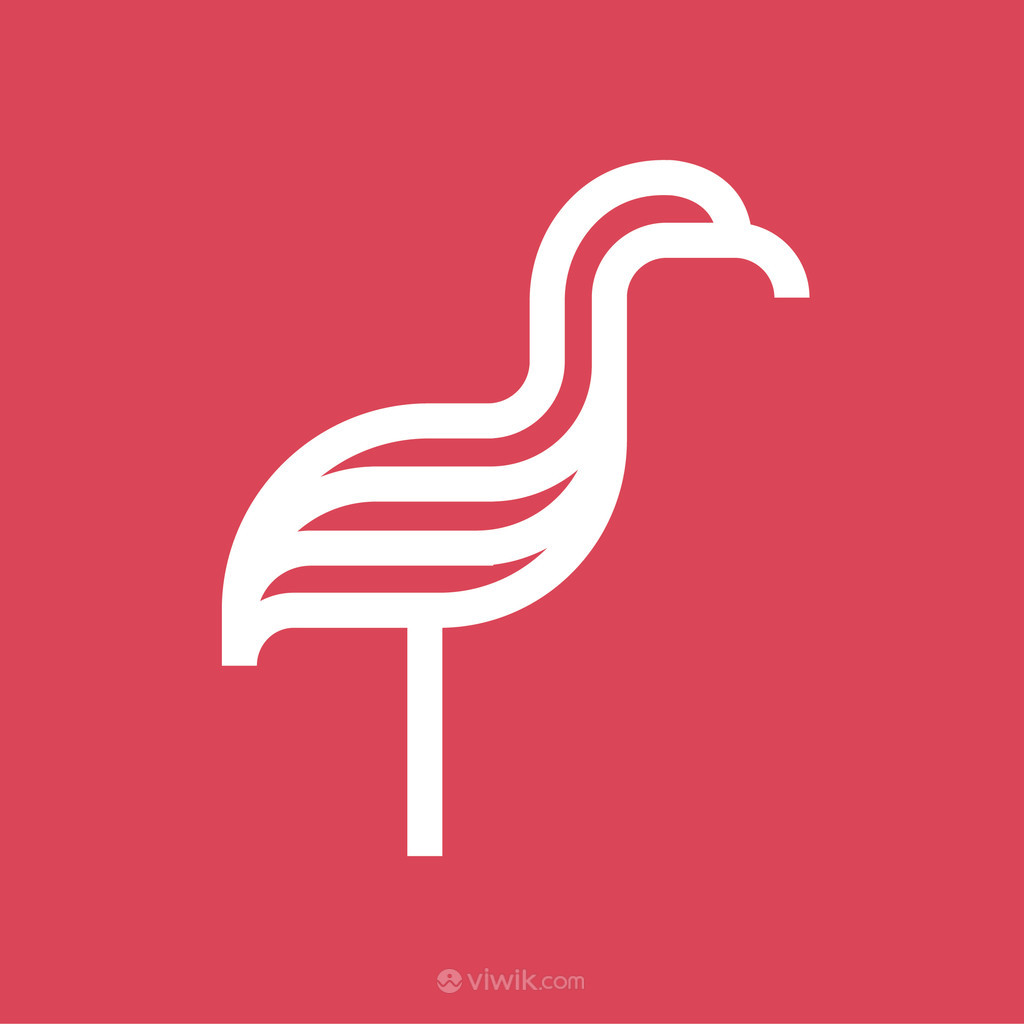 长腿鸟标志图标商务贸易logo素材