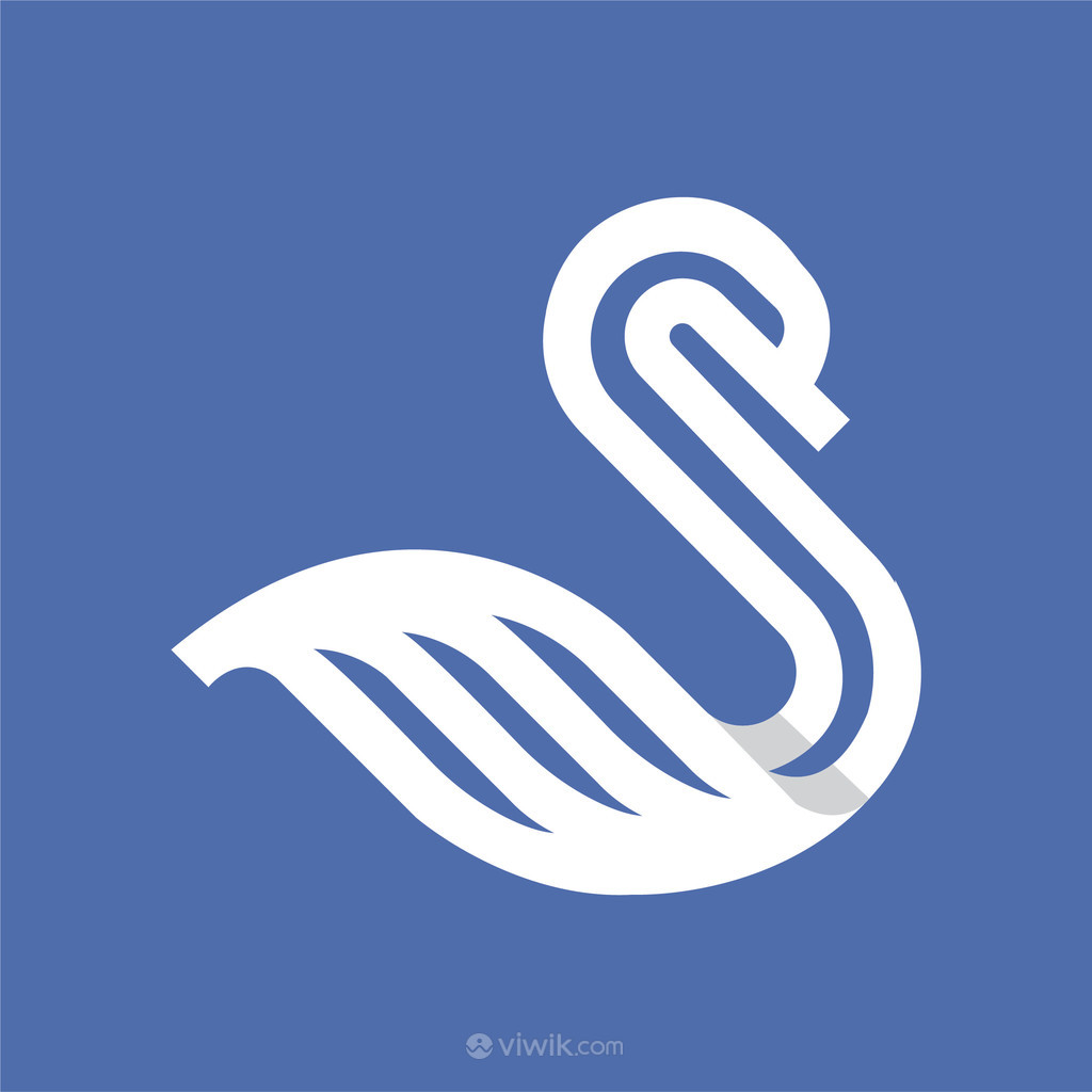 天鹅标志图标商务贸易logo素材