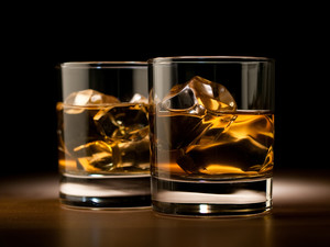 两杯威士忌洋酒图片