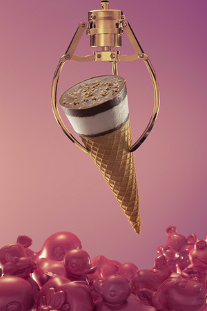 甜筒冰淇淋创意美食摄影图片