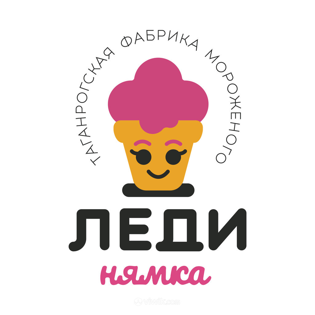 卡通笑脸冰淇淋标志图标餐饮食品logo素材