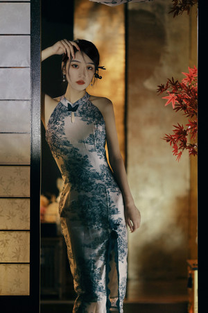 新中式旗袍美女私房照写真图片