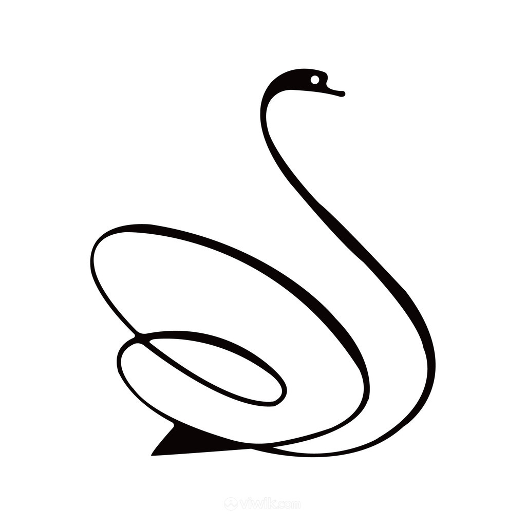 天鹅标志图标酒店旅游矢量logo素材