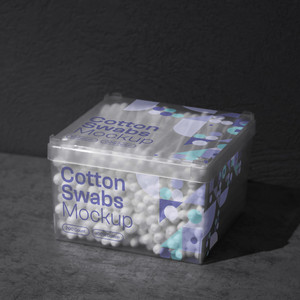 方形透明包裝盒棉簽包裝貼圖樣機