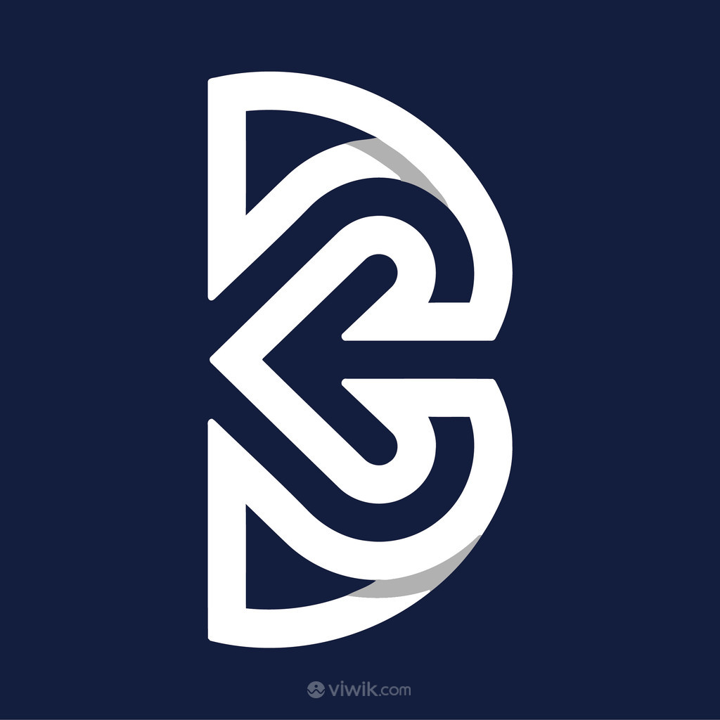 抽象字母B爱心标志图标矢量logo素材