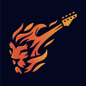 獅子樂器標志圖標矢量設計傳媒logo素材